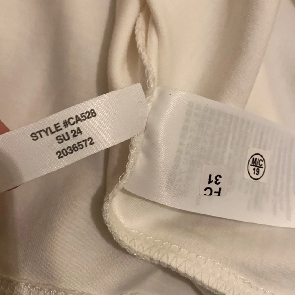 J. Crew Squareneck cap-sleeve top in stretch cotton blend Style CA528 . New. XL